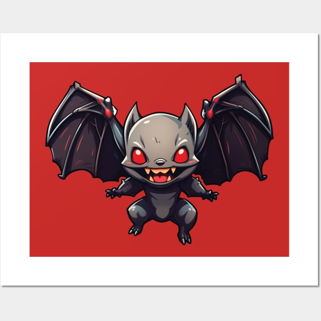 Chibi Vampire Bat Wall Art by Geektastic Designs